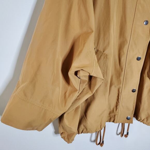 Lane Bryant Cropped drawstring snap front lightweight hooded jacket Size 18/20 - Picture 9 of 9